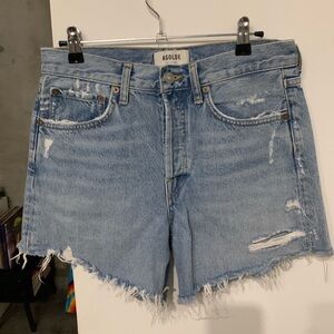 AGOLDE Parker Long Denim Shorts
